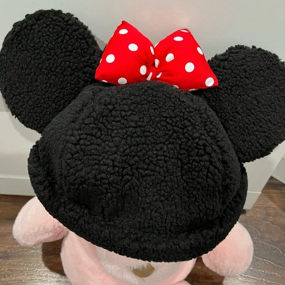 Disney Minnie Mouse Bow Sherpa Beanie Hat - Picture 3 of 5